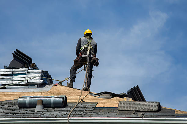 Professional Roofing technician working in Rochelle, VA